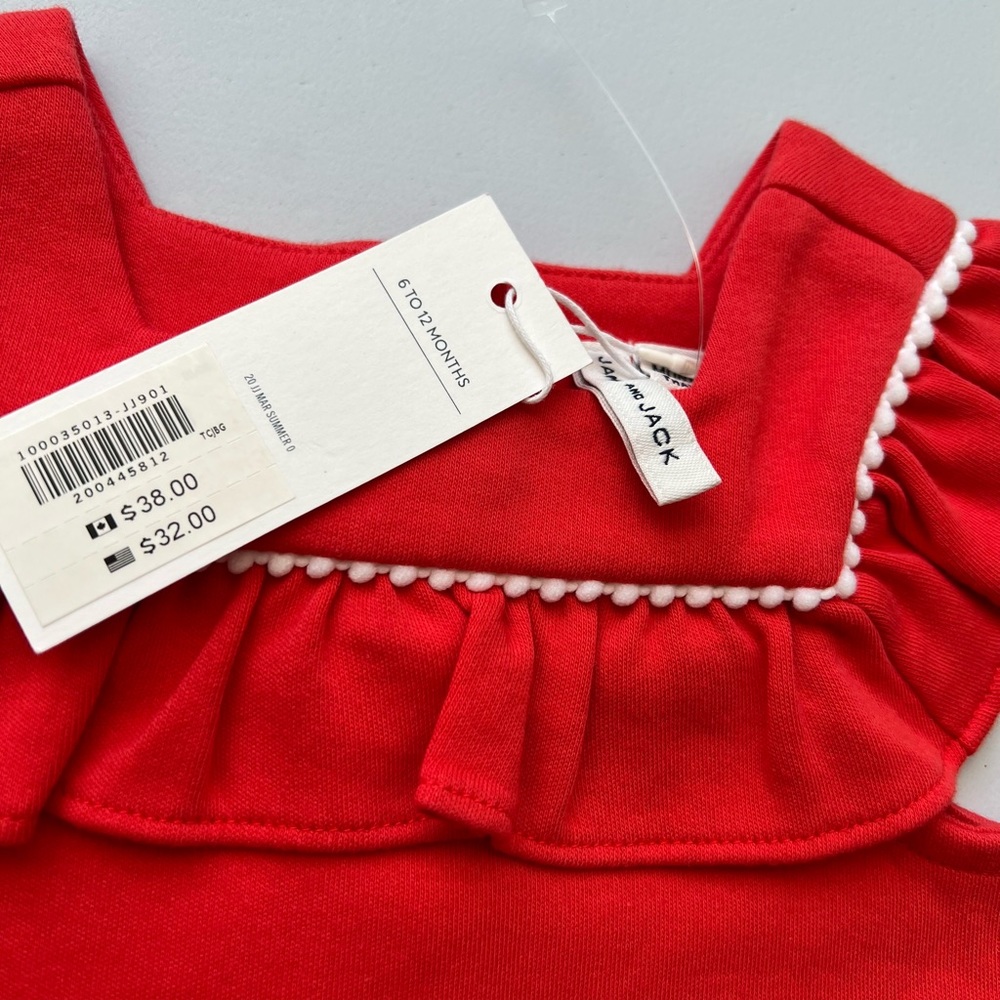 NWT JANIE AND JACK ruffle top size 6-12 months - Picture 3 of 5
